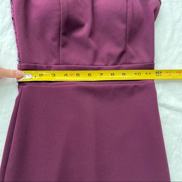 Honey and Rosie Burgundy Wine Maroon Sleeveless Dress with Lace Bodice Size XS - Picture 7 of 11